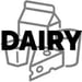 Illustration of dairy products: Milk, Cheese