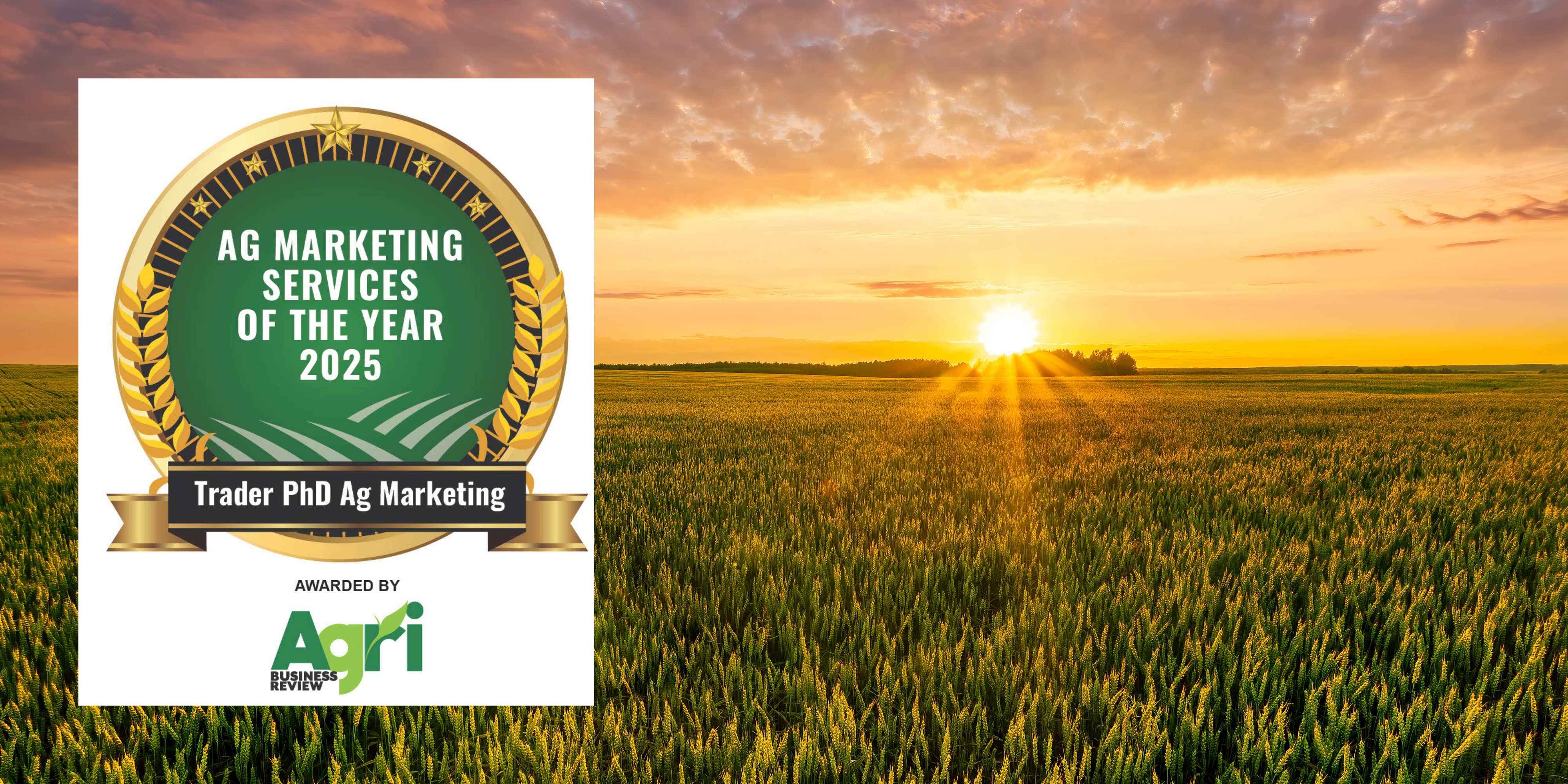 Trader PhD Ag Marketing Service of the Year Award | Sunrise over a field